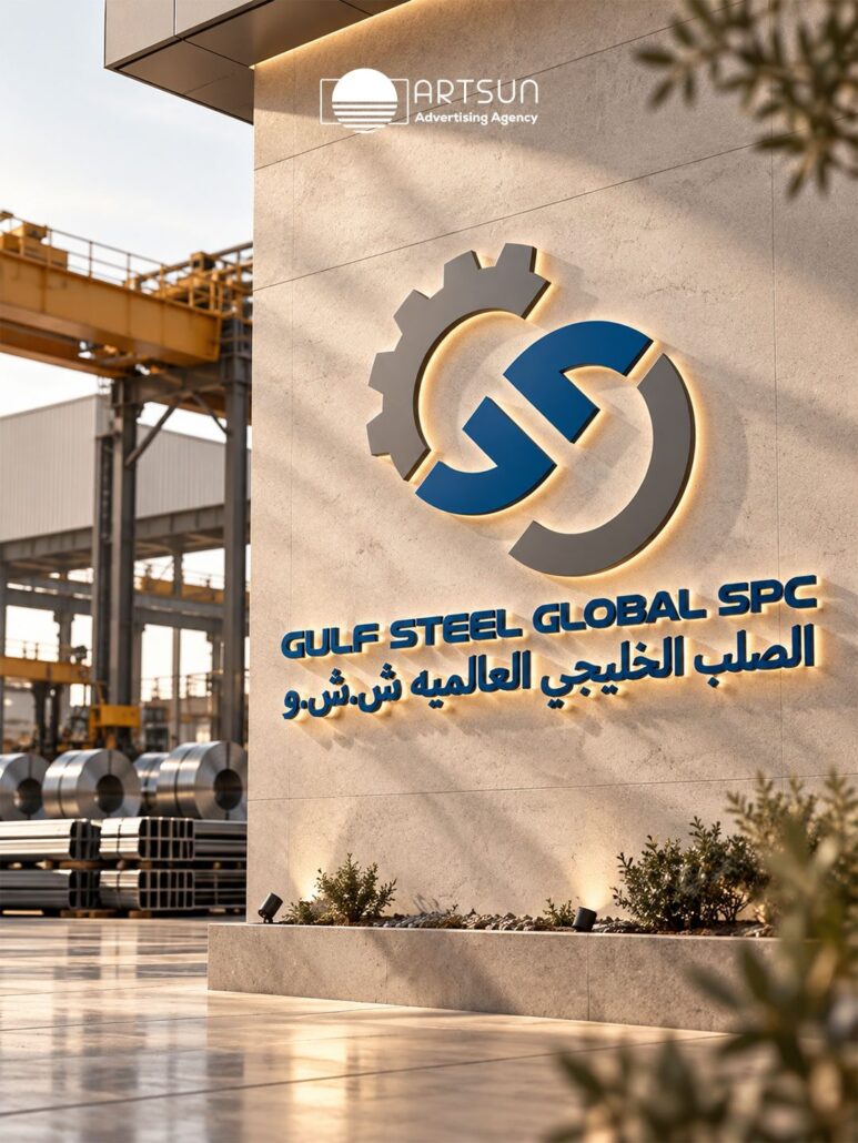 Gulf Steel Global logo design by Art Sun Studio