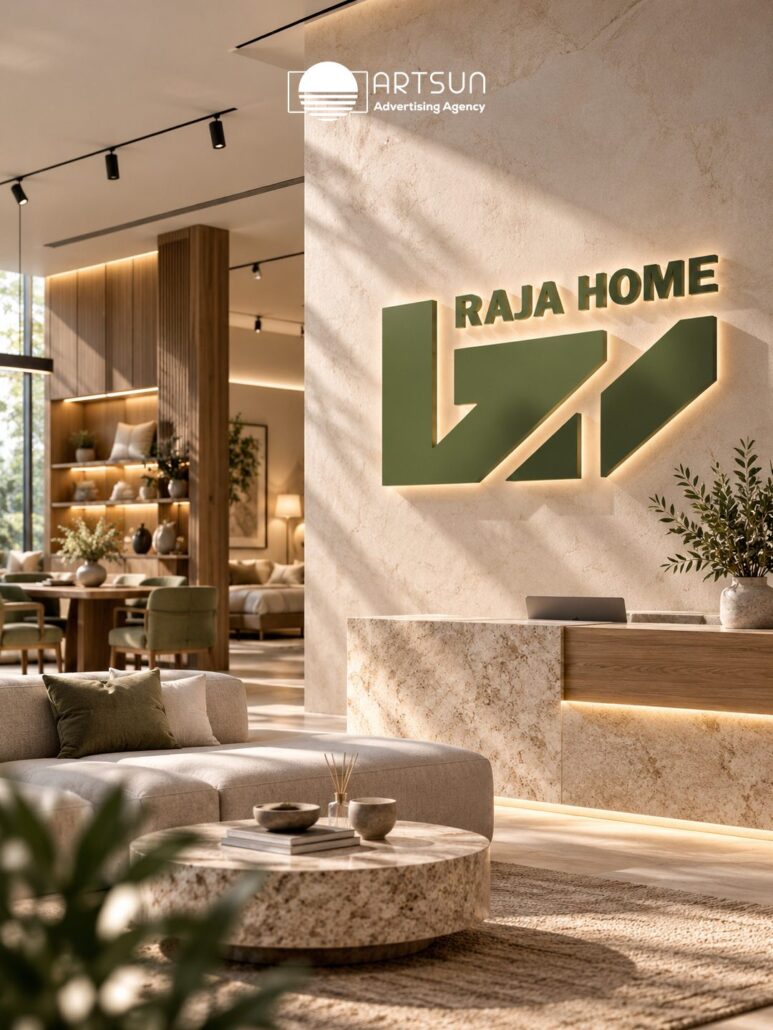Raja Home logo design by Art Sun Studio