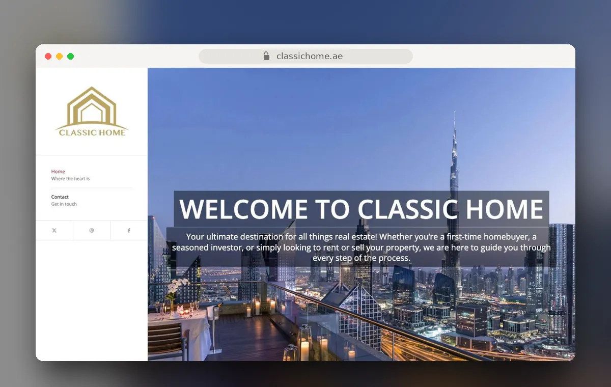 Classic Home website design by Art Sun Studio