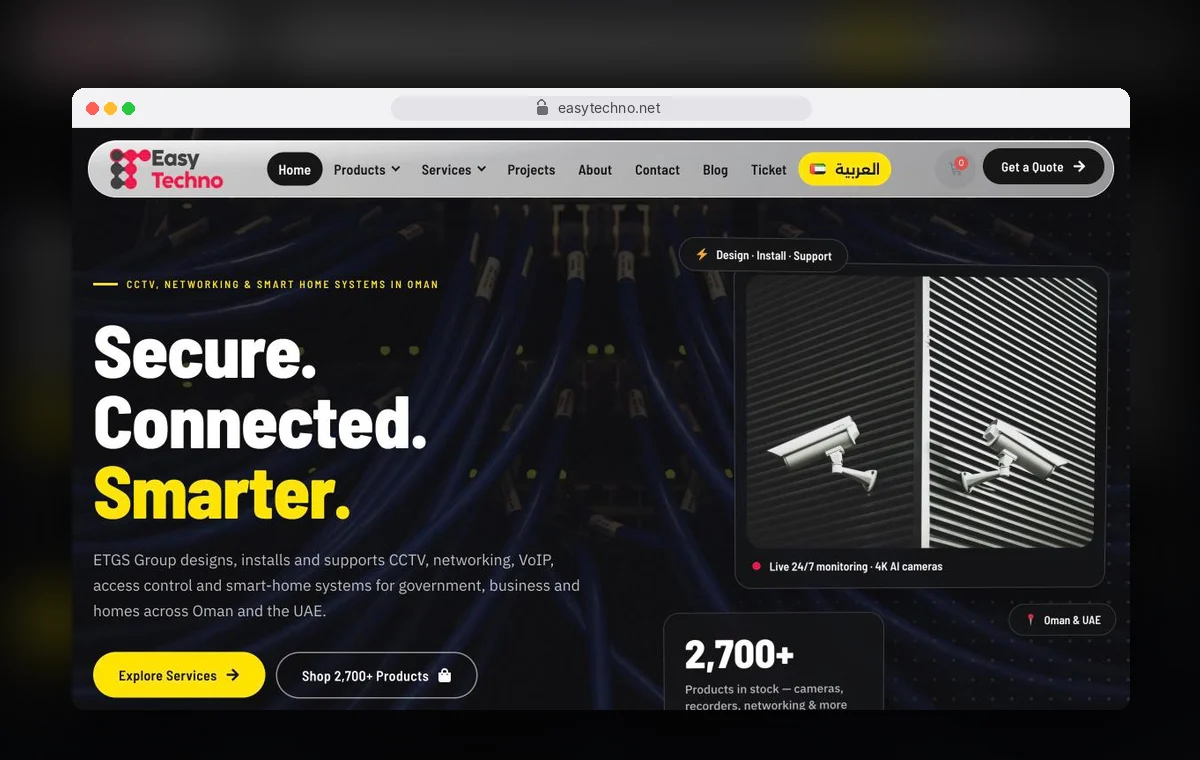 Easy Techno website design by Art Sun Studio