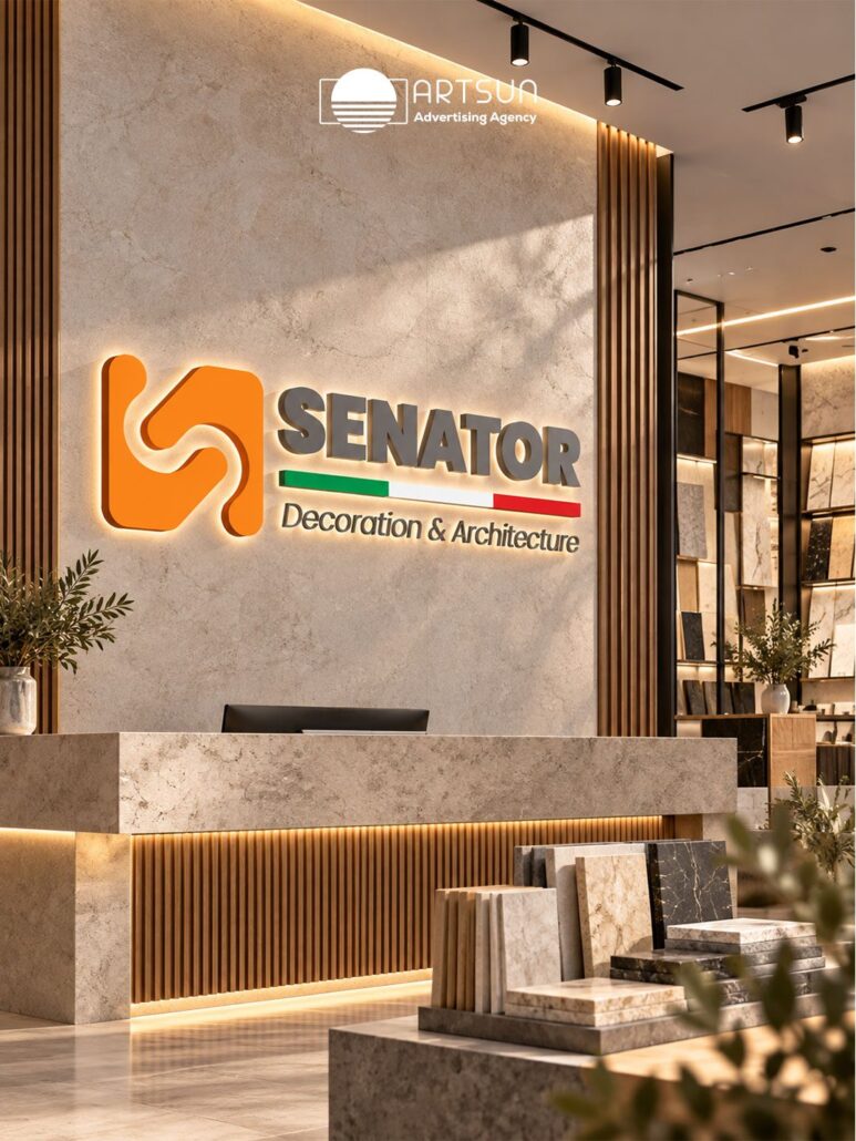 Senator Decoration & Architecture logo design by Art Sun Studio